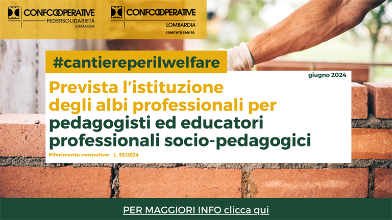 Prevista istituzione degli albi professionali per pedagogisti ed educatori professionali socio-pedagogici