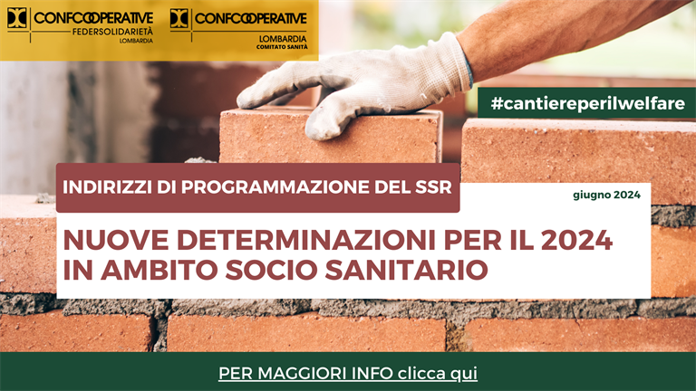 Indirizzi di programmazione SSR, da Regione ulteriori determinazioni per il 2024
