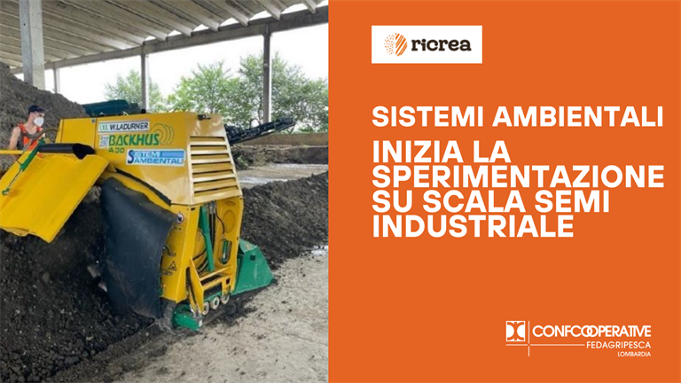 Il partner Sistemi Ambientali inizia la sperimentazione su scala semi-industriale