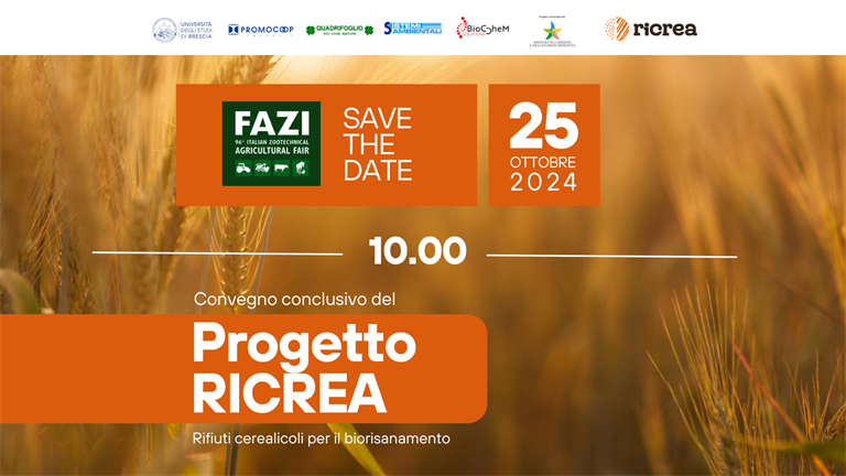 25 ottobre | Alla Fiera di Montichiari il convegno conclusivo del Progetto Ricrea