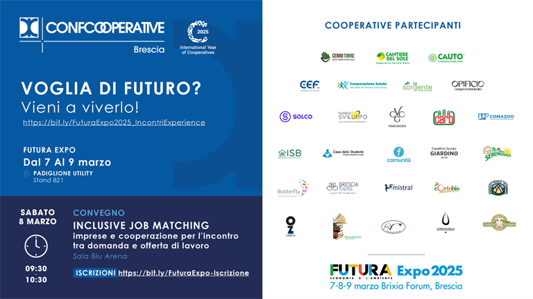 Dal 7 al 9 marzo Confcooperative Brescia a Futura Expo