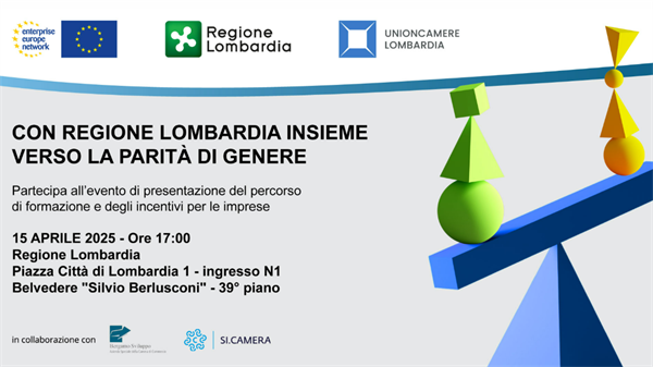 15 aprile | Con Regione Lombardia Insieme verso la parità di genere
