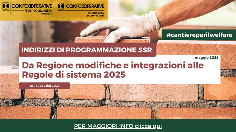 Da Regione modifiche e integrazioni alle Regole di Sistema 2025