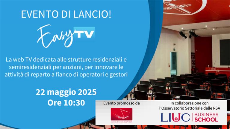 La nuova web TV dedicata alle RSA: il lancio il 22 maggio all’U-Power Stadium di Monza