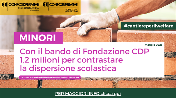 Minori - Bando di Fondazione CDP per contrastare la dispersione scolastica
