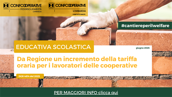 Educativa scolastica, da Regione un aumento della tariffa oraria per i lavoratori delle cooperative