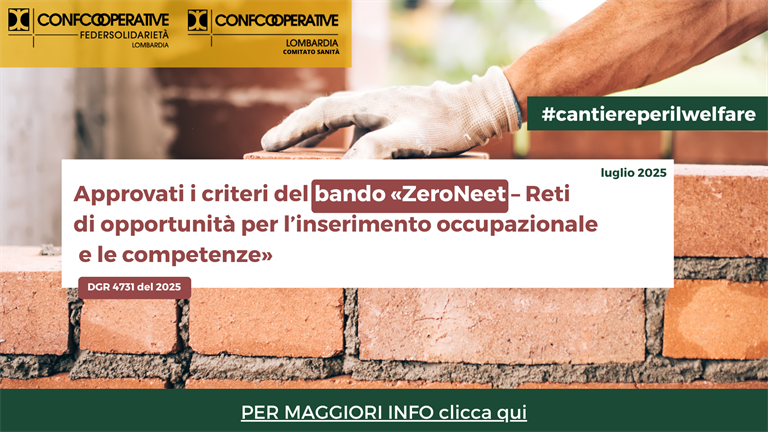 Approvati i criteri del bando "ZeroNeet – Reti di opportunità per l'inserimento occupazionale e le competenze"