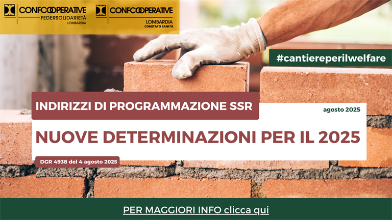 Indirizzi di programmazione SSR, da Regione nuove determinazioni per il 2025