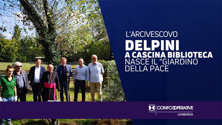 A Cascina Biblioteca nasce il “Giardino della Pace” con l’Arcivescovo Delpini