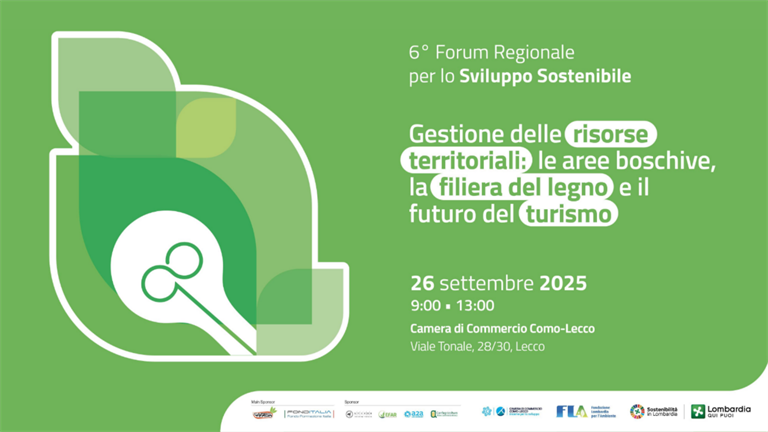 26 settembre | Confcooperative Lombardia a Lecco per il Forum regionale per lo sviluppo sostenibile