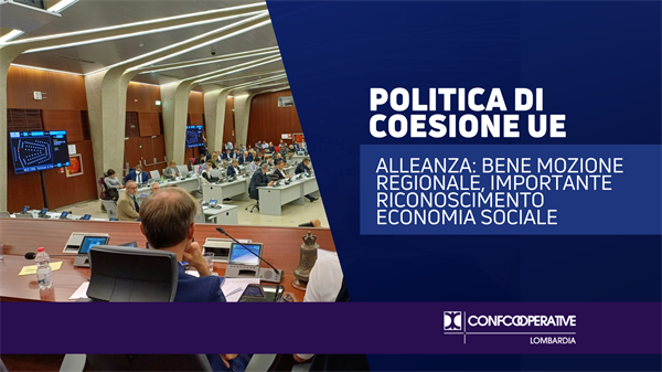 Alleanza: “Bene la mozione sulla Politica di Coesione UE, importante il riconoscimento dell’economia sociale”