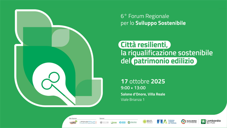 17 ottobre | A Monza la quarta tappa del Forum regionale per lo sviluppo sostenibile