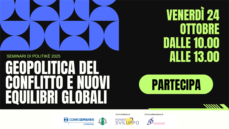 24 ottobre Seminari di Politiké | Geopolitica del conflitto e nuovi equilibri globali