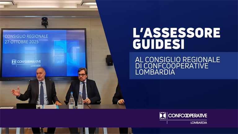 L’assessore Guidesi al Consiglio regionale di Confcooperative Lombardia