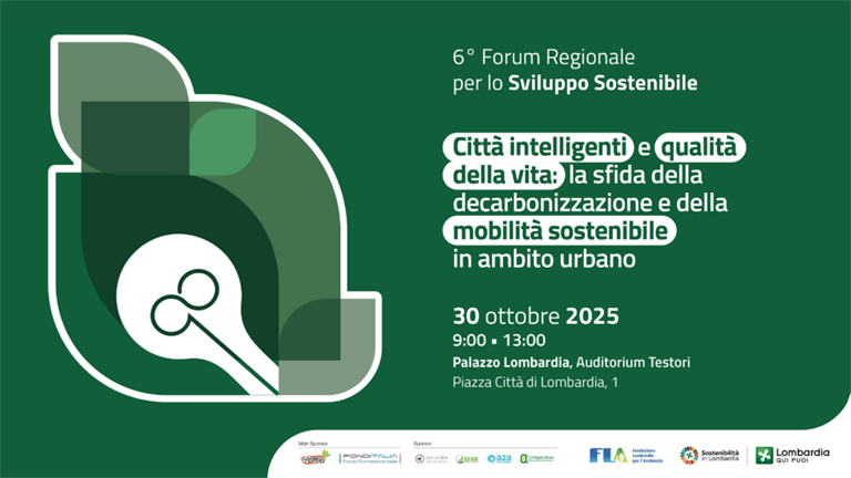 30 ottobre | L'evento di chiusura del VI Forum regionale per lo sviluppo sostenibile