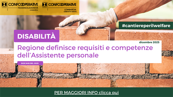 Disabilità, Regione definisce i requisiti e le competenze dell’assistente personale
