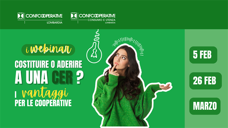 Costituire o aderire a una CER, quali vantaggi? Un ciclo di webinar per le cooperative lombarde