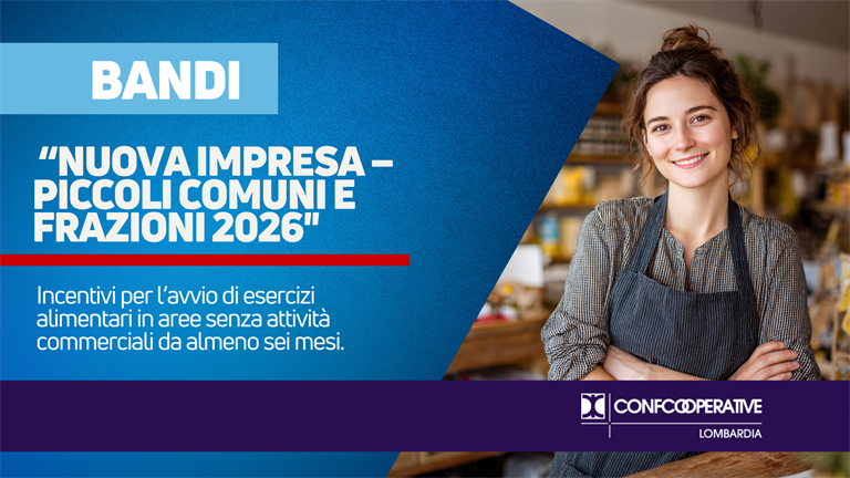 Bando “Nuova Impresa – Piccoli Comuni e Frazioni 2026"