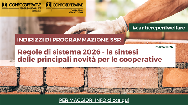Regole di sistema 2026 - la sintesi delle principali novità per le cooperative