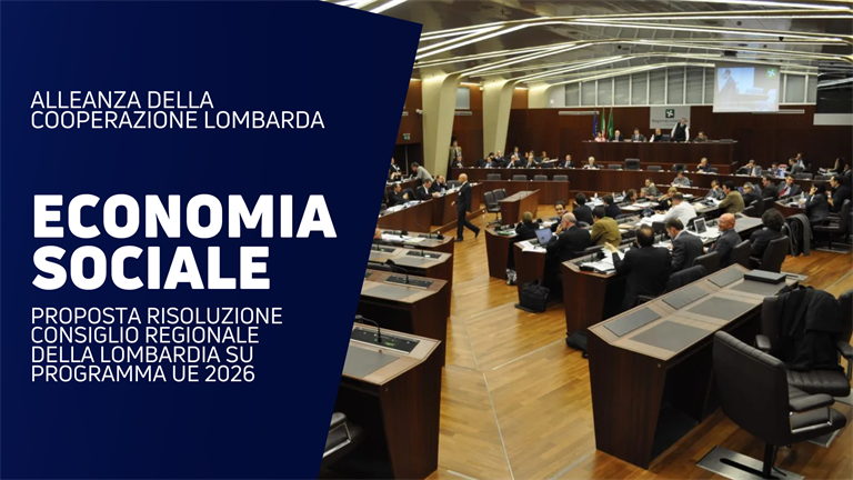 Sviluppo Economia sociale, bene proposta risoluzione Consiglio Regionale della Lombardia su Programma UE 2026