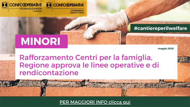 MINORI - Rafforzamento della rete dei Centri per la famiglia, Regione approva le Linee guida operative e di rendicontazione