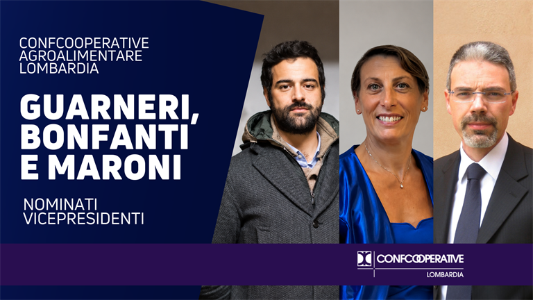 Nominati i vicepresidenti di Confcooperative Agroalimentare e Pesca Lombardia