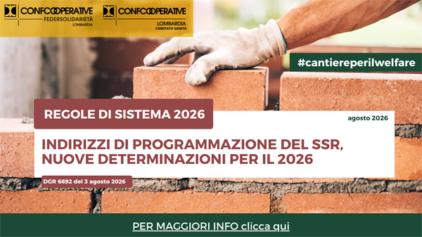 Indirizzi di programmazione SSR, da Regione nuove determinazioni per il 2026