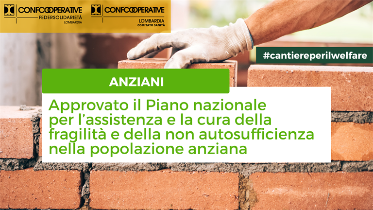 Anziani, approvato il Piano nazionale per l'assistenza e la cura della fragilità e della non autosufficienza