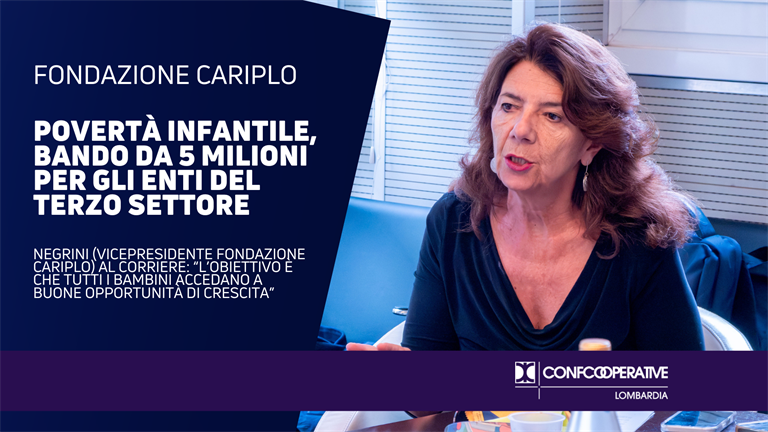 Fondazione Cariplo, bando da 5 milioni per contrastare la povertà infantile