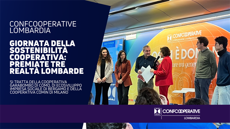 Giornata della Sostenibilità Cooperativa: tra i premiati anche tre realtà lombarde