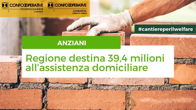 Anziani, Regione destina 39,4 milioni all’assistenza domiciliare