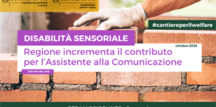 Disabilità sensoriale, Regione incrementa la tariffa oraria...