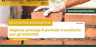 Educativa scolastica, Regione proroga il periodo transitorio...