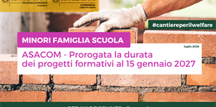 ASACOM - Regione proroga la data di scadenza dei progetti...