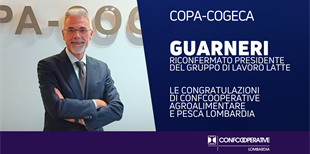 Copa-Cogeca, Guarneri riconfermato presidente del gruppo di...