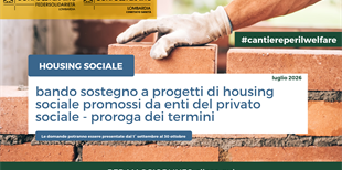Housing – Proroga di presentazione delle domande per il...