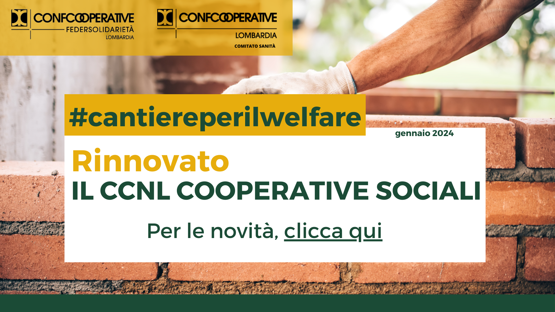 Rinnovato il CCNL cooperative sociali Confcooperative Lombardia